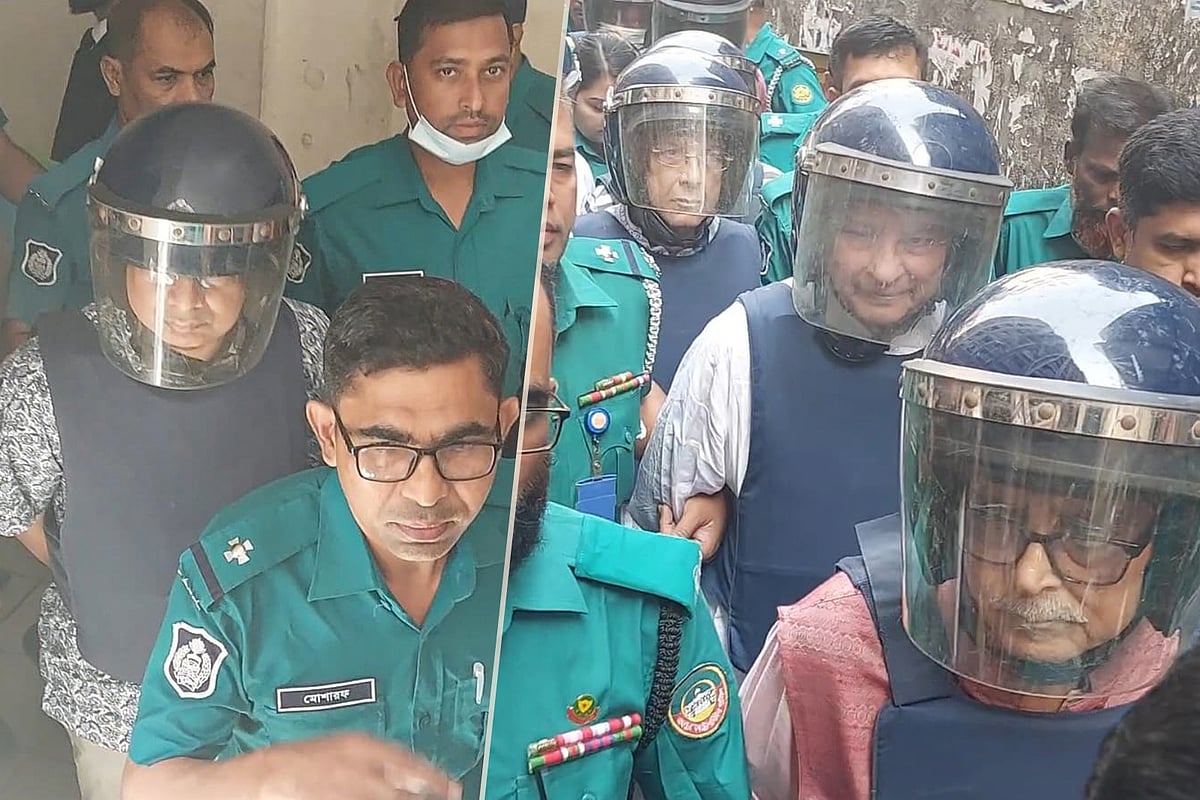 আনিসুল হক, রাশেদ খান মেনন, হাসানুল হক ইনু ও চৌধুরী আবদুল্লাহ আল–মামুনকে আজ বুধবার সিএমএম আদালতে হাজির করা হয়