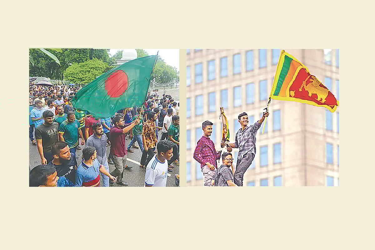 ‘বাংলাদেশে নতুন সরকার ক্ষমতা নিয়েছে গত আগস্টে, শ্রীলঙ্কায় সেপ্টেম্বরে। উভয় সরকার প্রায় একই ধাঁচের দুই গণ–অভ্যুত্থানের ফসল।’