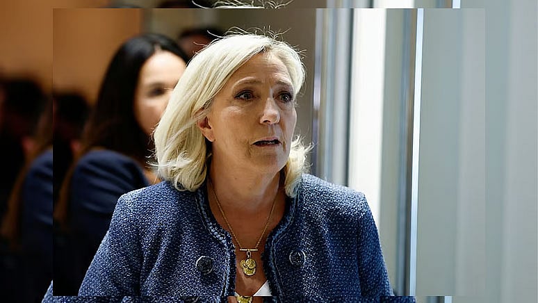 ফ্রান্সের ডানপন্থী নেতা মারিন লো পেন। প্যারিস, ফ্রান্স, ৩১ মার্চ ২০২৫