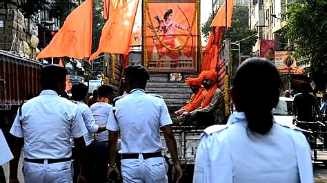 পশ্চিমবঙ্গে রামনবমীর মিছিল। গত বছর (২০২৪) হাওড়া থেকে তোলা