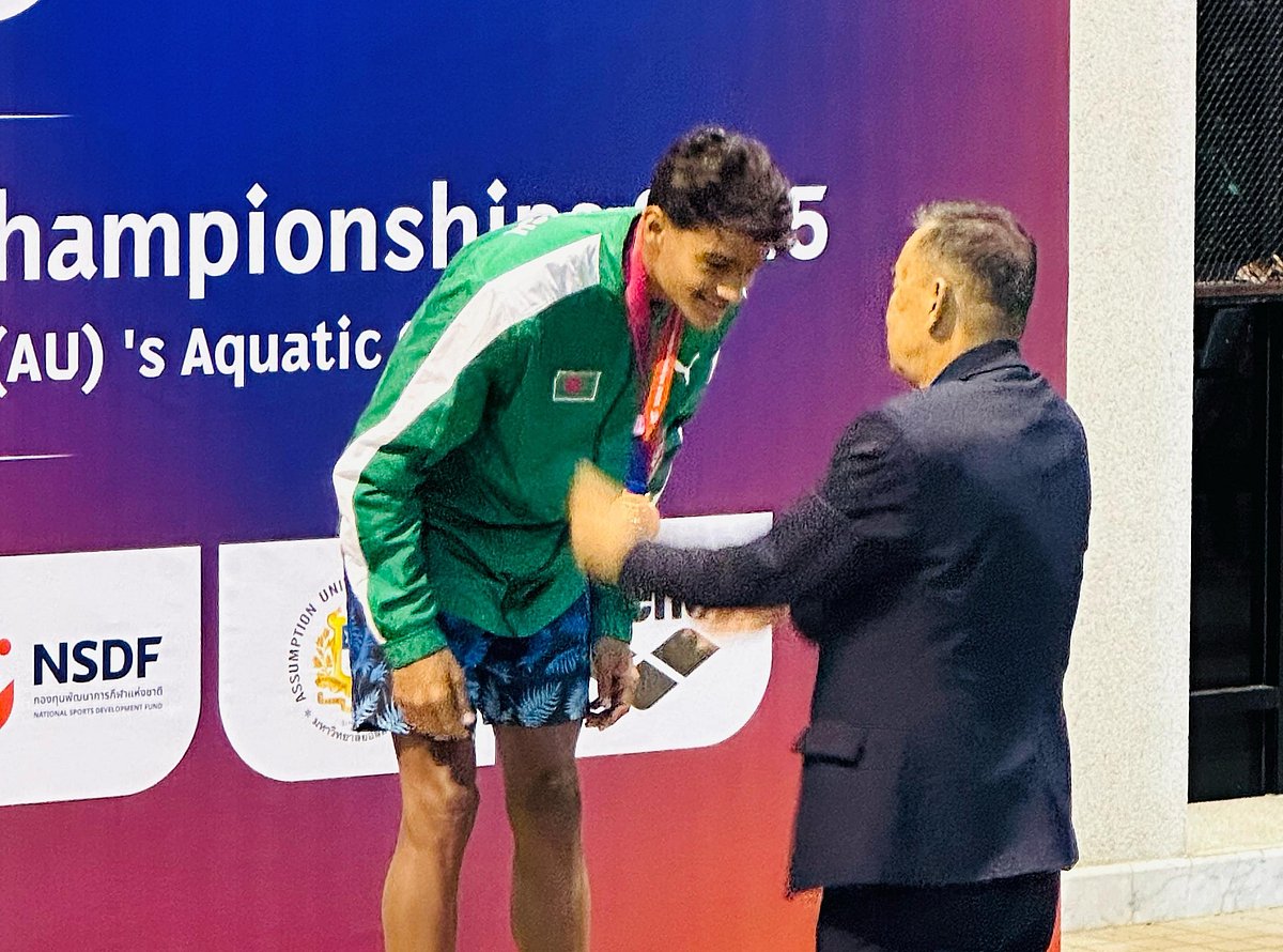 বিশ্ব সাঁতার ফেডারেশনের বৃত্তি নিয়ে থাইল্যান্ডে আছেন সামিউল