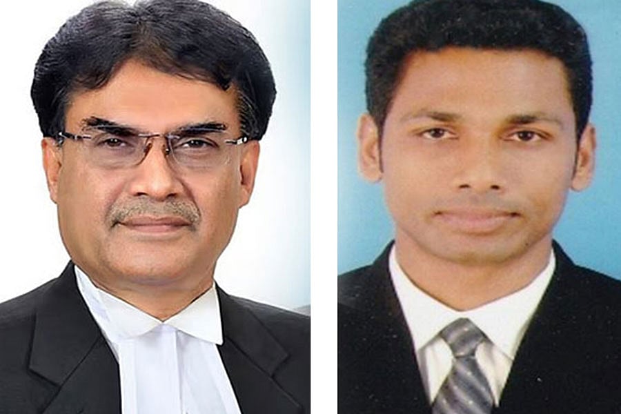 বদরুদ্দোজা বাদল (বাঁয়ে) ও গাজী তৌহিদুল ইসলাম