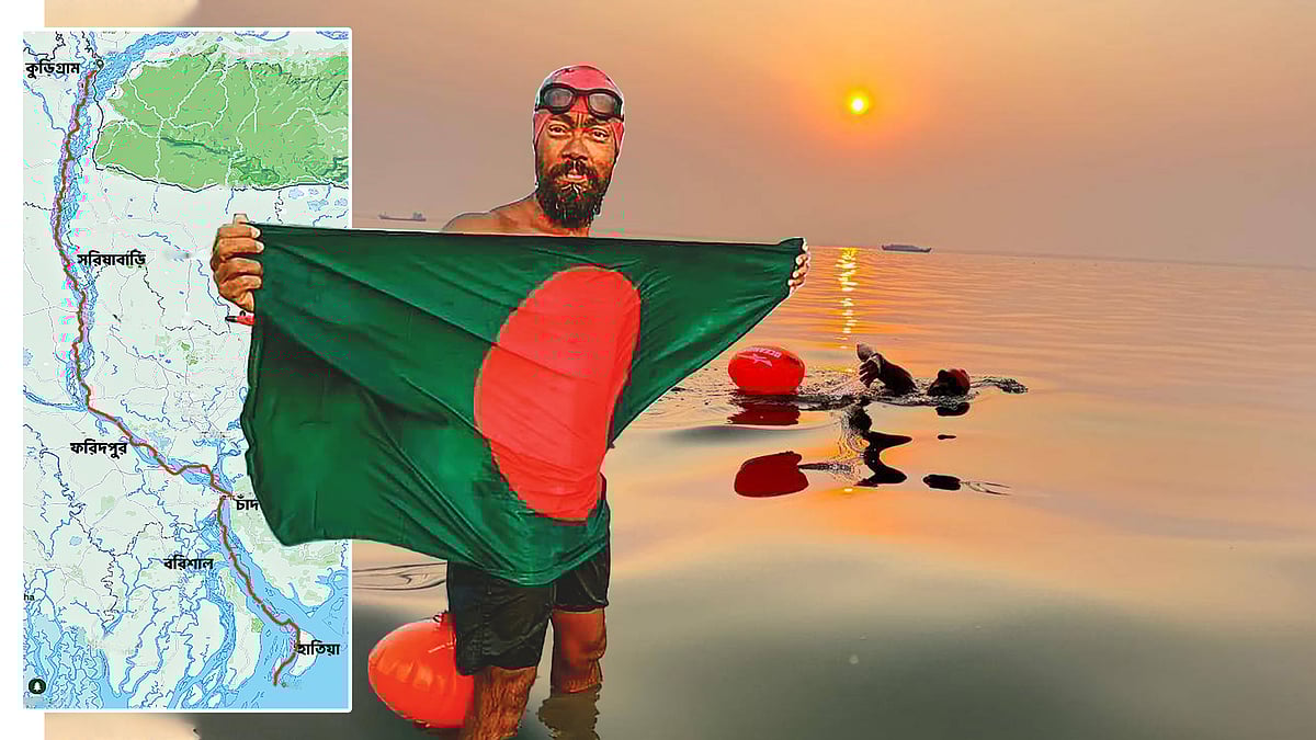 মুহম্মদ রফিকুল ইসলাম ২৫ দিনে নদীপথে পাড়ি দিয়েছেন প্রায় সাড়ে ৫০০ কিলোমিটার