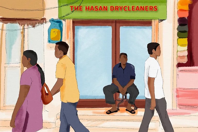 উত্তর ভারতের প্রত্যন্ত শহর নন্দনগরের একমাত্র ড্রাই ক্লিনার ছিলেন আহমেদ হাসান। একসময় তাঁর কাছে হিন্দু ও মুসলিম উভয় সম্প্রদায়ের গ্রাহকই আসতেন। কিন্তু এখন গ্রাহক পাওয়ার জন্য তাঁকে ঘণ্টার পর ঘণ্টা অপেক্ষা করতে হচ্ছে