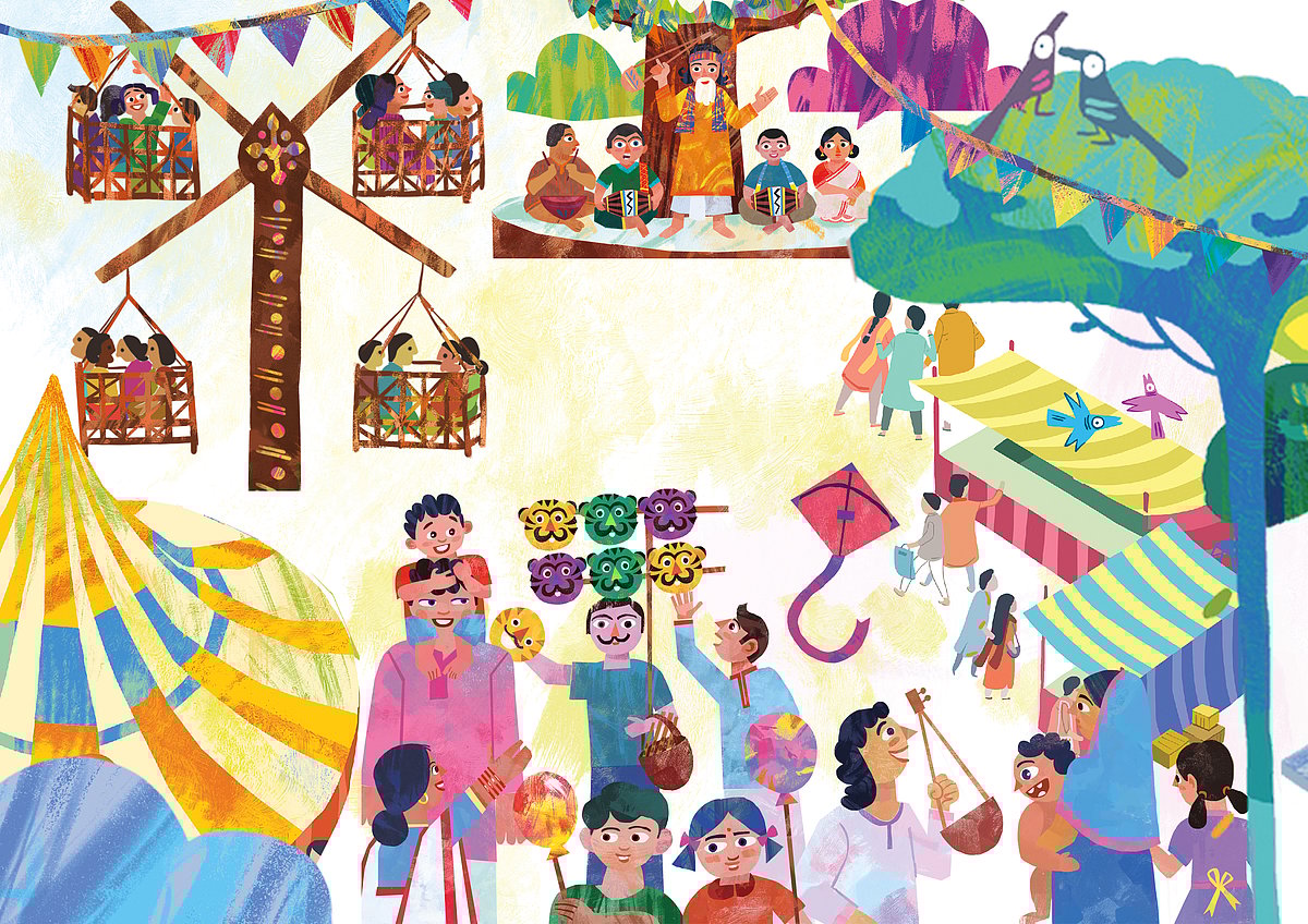 নববর্ষের দিন সকালে দলবেঁধে দোকান সাজানোর কাজ করতাম