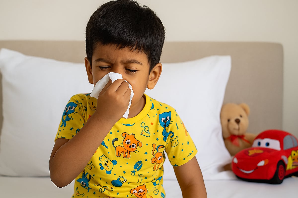 কোনো কোনো শিশুর সারা বছর ঠান্ডা ও সর্দি লেগে থাকে