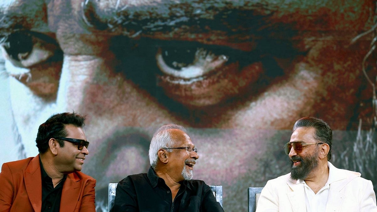 এ আর রাহমান, মণি রত্মম ও কমল হাসান। ইনস্টাগ্রাম থেকে