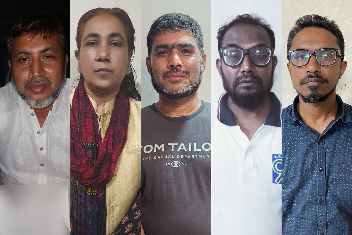 গ্রেপ্তার গোপালগঞ্জের শুকতাইল ইউনিয়ন আওয়ামী লীগের সভাপতি মো. আবেদ আলী শেখ, ঢাকার রমনা ও হাতিরঝিল থানা মহিলা আওয়ামী লীগের সভানেত্রী মমতাজ পারভিন, ঢাকা পলিটেকনিক ইনস্টিটিউট ছাত্রলীগের সাবেক সভাপতি মোহাম্মদ জাকির হোসেন, মিরপুর থানা ছাত্রলীগের ভারপ্রাপ্ত সাধারণ সম্পাদক এম আর বাদল ও উত্তরা থানা আওয়ামী লীগের সক্রিয় কর্মী মনিরুল ইসলাম