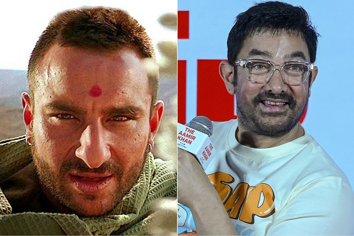 সাইফ আলী খান ও আমির খান। কোলাজ