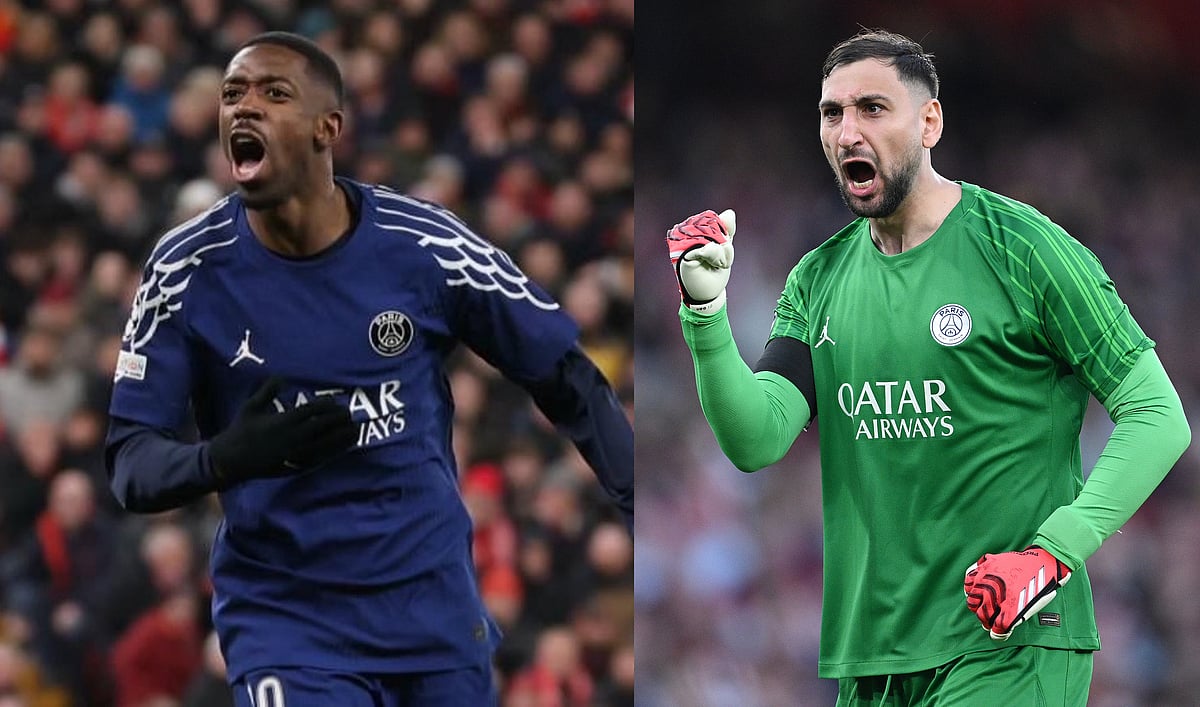 একজন গোল করেছেন, আরেকজন বাঁচিয়েছেন। আজকের রাতটা দেম্বেলে (বাঁয়ে) আর দোন্নারুম্মার