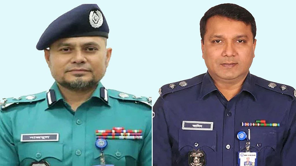 সভাপতি নাজমুল করিম (বাঁয়ে), সাধারণ সম্পাদক মো. আনিসুজ্জামান