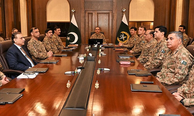 পাকিস্তানের সেনাপ্রধান অসিম মুনিরের সভাপতিত্বে শুক্রবার রাওয়ালপিন্ডিতে সামরিক বাহিনীর বিভিন্ন কোরের কমান্ডারদের সম্মেলন অনুষ্ঠিত হয়