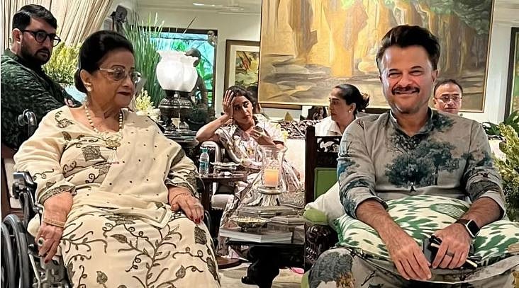 মা নির্মল কাপুরের সঙ্গে অনিল কাপুর