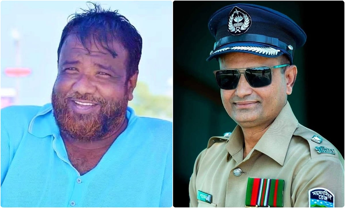জামালপুর জেলা জজ আদালতের পিপি মো. আনিসুজ্জামান ও বকশীগঞ্জ থানার ওসি খন্দকার শাকের আহমেদ (ডানে)।