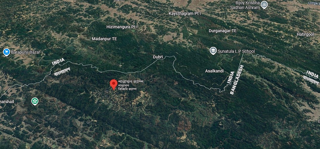 মৌলভীবাজারের বড়লেখা উপজেলায় বাংলাদেশ–ভারত সীমান্ত এলাকা