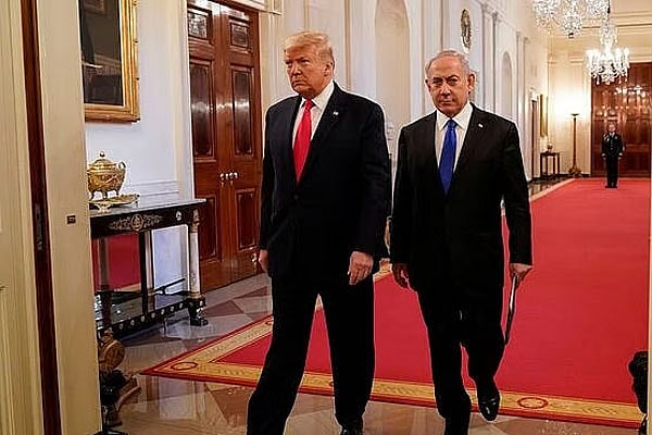 মার্কিন প্রেসিডেন্ট ডোনাল্ড ট্রাম্প ও ইসরায়েলি প্রধানমন্ত্রী বেনিয়ামিন নেতানিয়াহু
