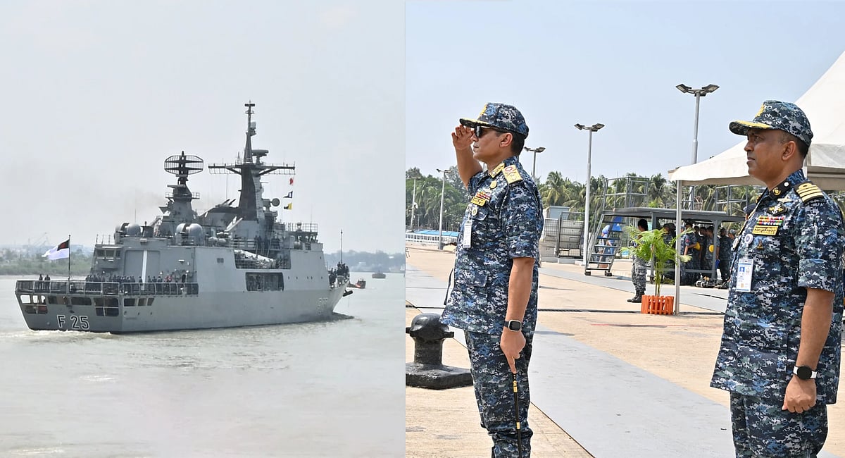 মালয়েশিয়ায় লংকাউইয়ে অনুষ্ঠিত হতে যাওয়া লংকাউই ইন্টারন্যাশনাল অ্যান্ড মেরিটাইম অ্যারোস্পেস এক্সিবিশনে অংশ নিতে বৃহস্পতিবার চট্টগ্রাম ছেড়েছে বাংলাদেশ নৌবাহিনী জাহাজ বানৌজা খালিদ বিন ওয়ালিদ