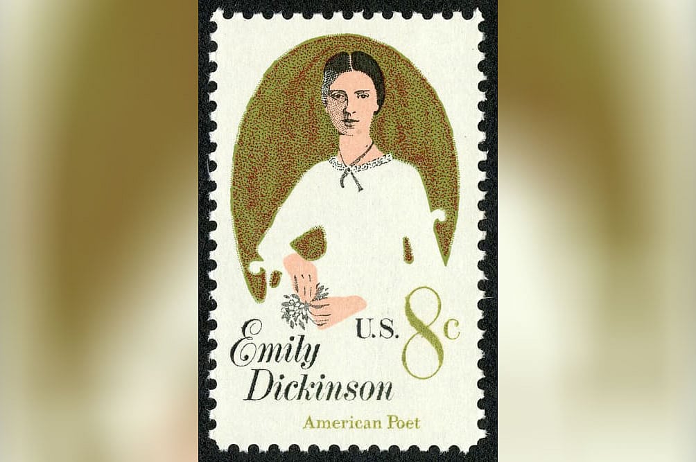 যুক্তরাষ্ট্র থেকে ২৮ আগস্ট, ১৯৭১ সালে প্রকাশিত ডাকটিকিটে এমিলি ডিকিনসন