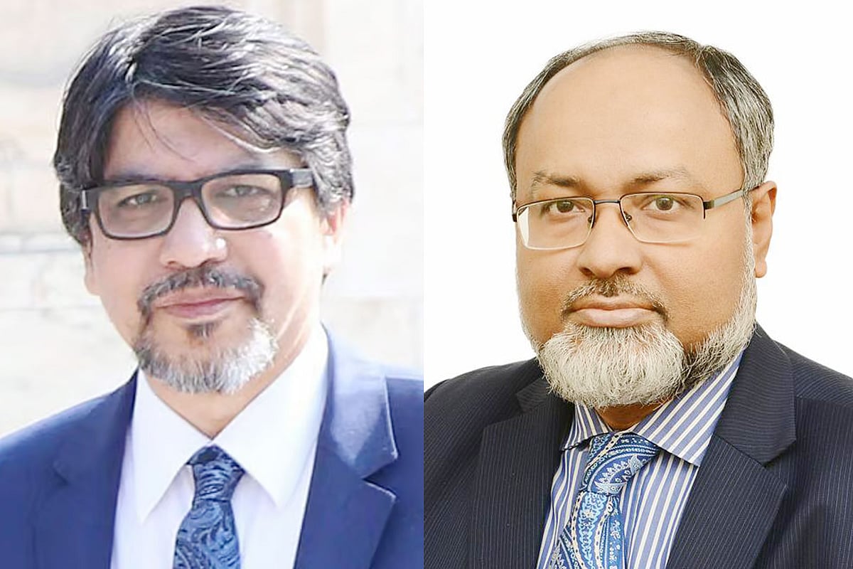 জসীম উদ্দিন (বাঁয়ে) ও নজরুল ইসলাম