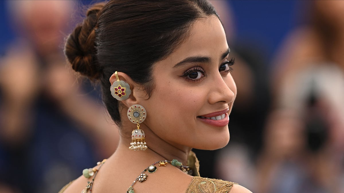 কানে জাহ্নবী কাপুর। এএফপি