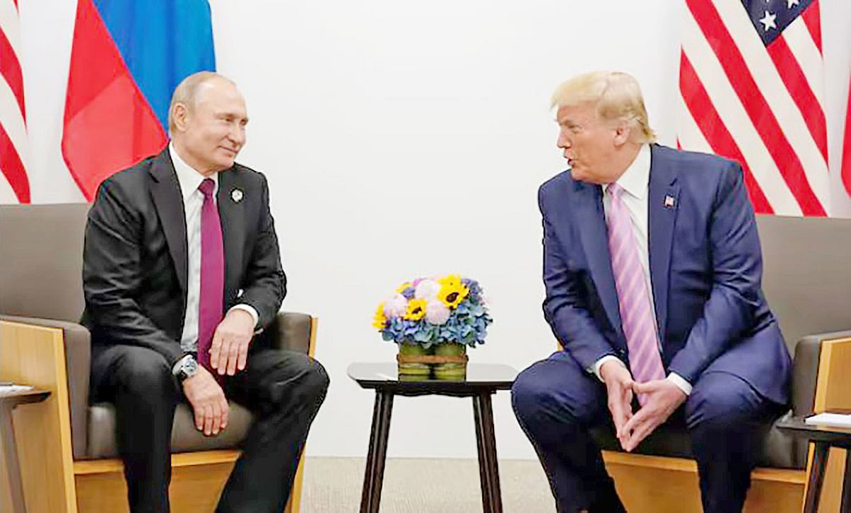 ২০১৯ সালে জি–২০ সম্মেলনের ফাঁকে ট্রাম্প–পুতিন বৈঠক
