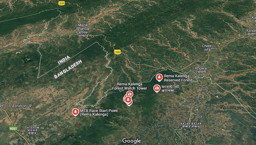 হবিগঞ্জের চুনারুঘাট উপজেলার কালেঙ্গা সীমান্ত এলাকা