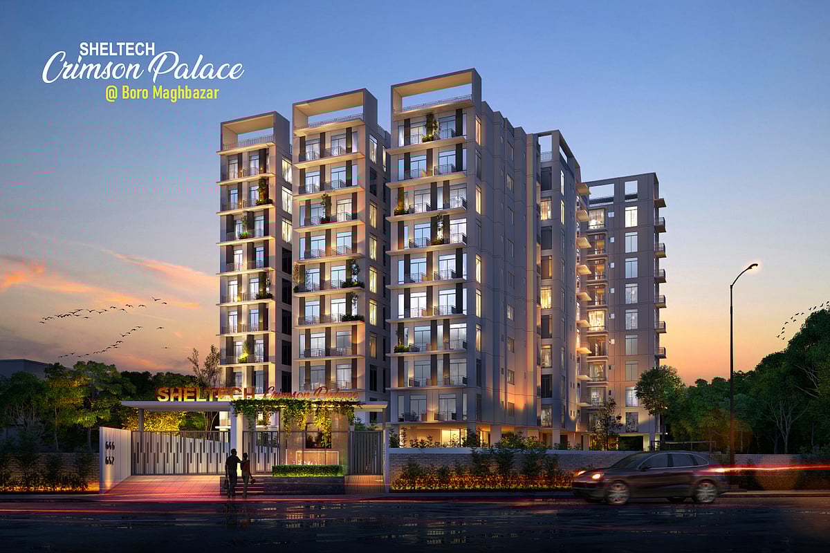 স্থাপত্যশৈলী, সুবিধাজনক অবস্থান এবং পরিকল্পিত নকশার মিশেলে গড়া প্রকল্প শেল্‌টেক্ ক্রিমসন প্যালেস