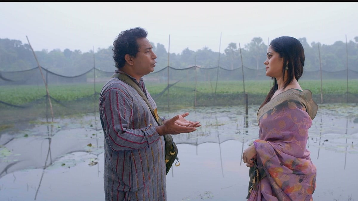 ‘হাফ বয়েল ভালোবাসা’ নাটকের দৃশ্য। ছবি : মাছরাঙা টিভির সৌজন্যে