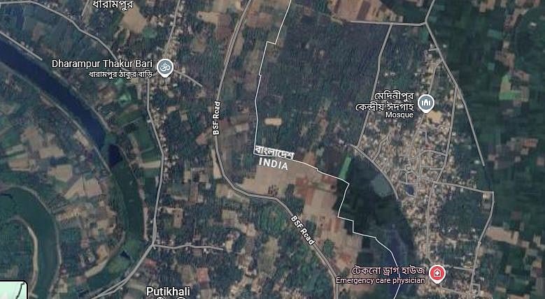 চুয়াডাঙ্গার জীবননগর উপজেলার ভারত-বাংলাদেশ সীমান্ত