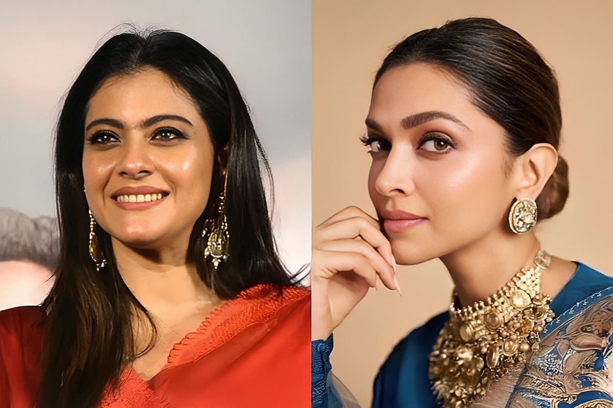 কাজল ও দীপিকা। কোলাজ