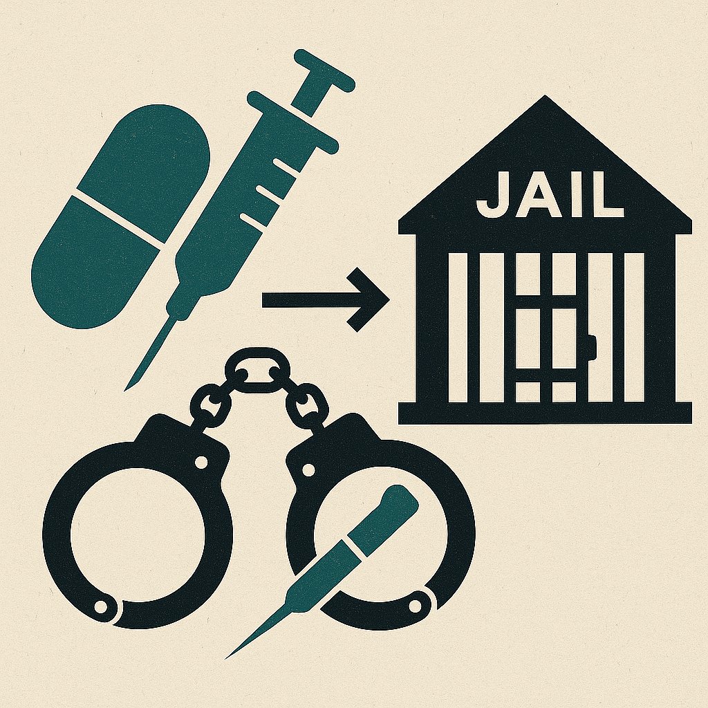 মাদকসেবনের অভিযোগে কারাদণ্ড