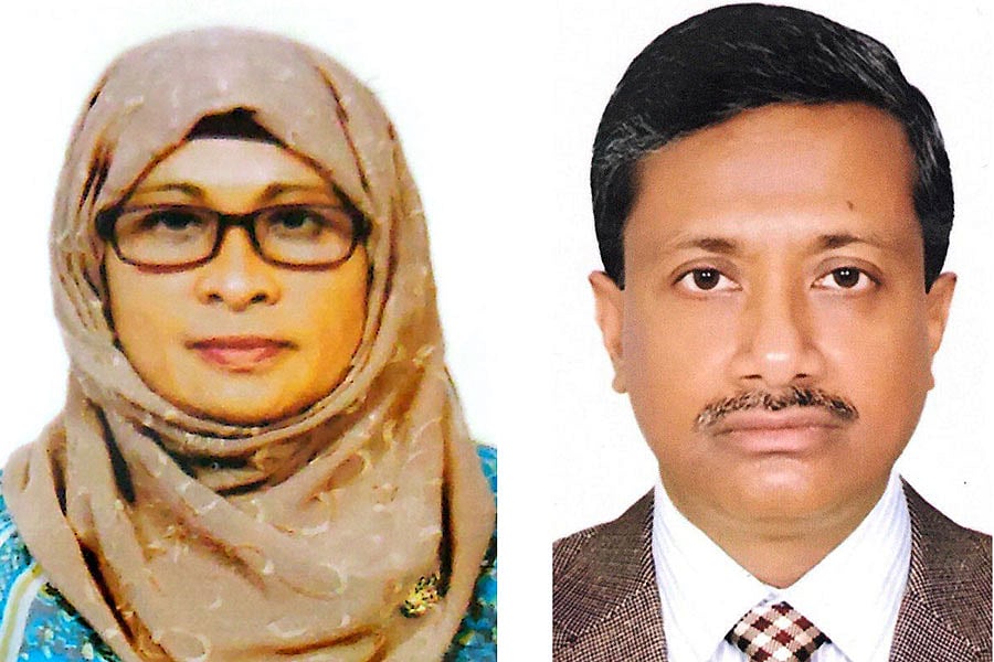 অধ্যাপক সৈয়দা আফরোজা (বামে), অধ্যাপক রবি বিশ্বাস