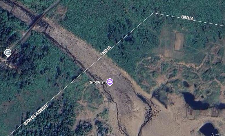 সিলেটের কোম্পানীগঞ্জে বাংলাদেশ–ভারত সীমান্ত