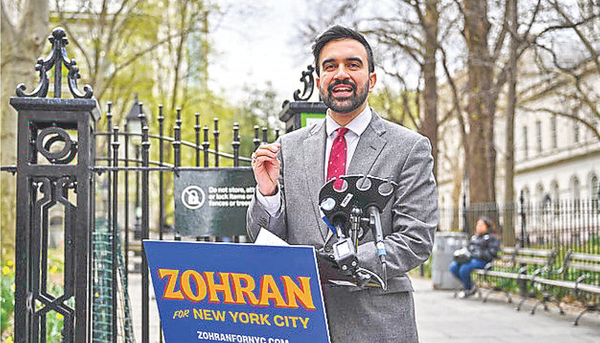 নিউইয়র্কে নির্বাচনী প্রচারে জোহরান মামদানি
