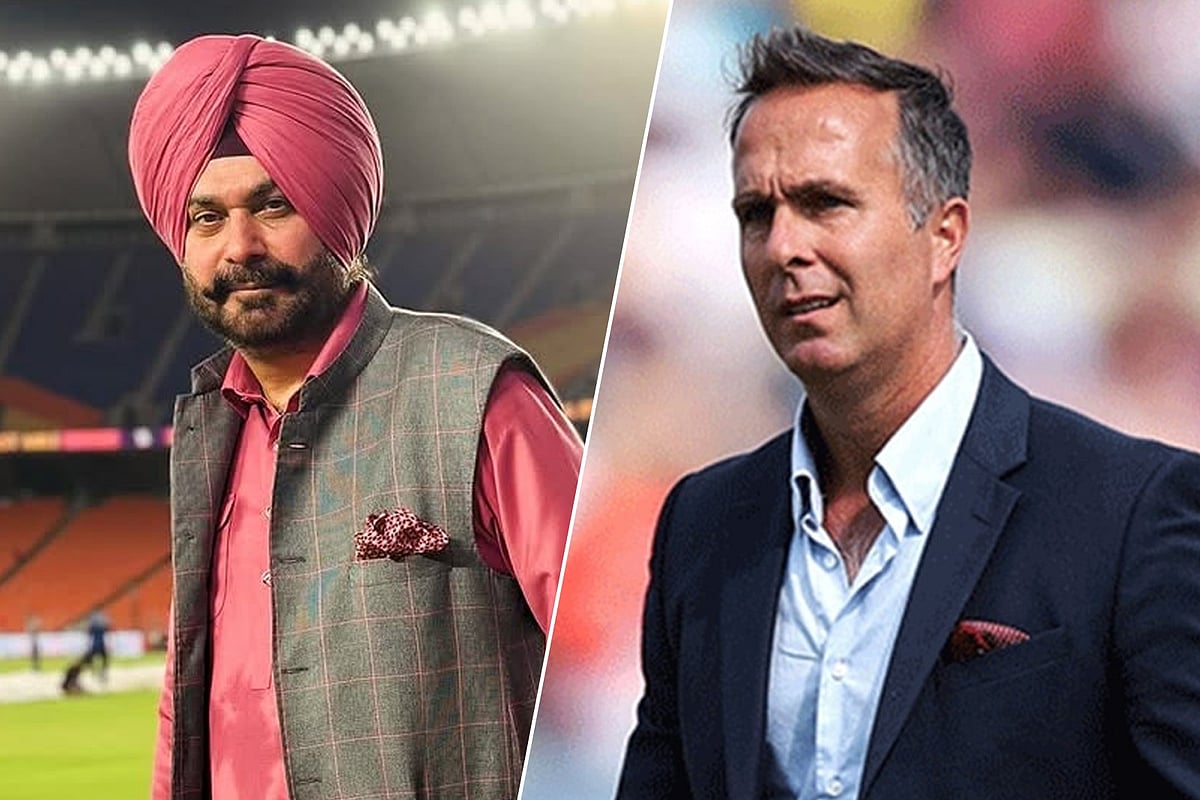 নভজ্যোৎ সিং সিধু ও মাইকেল ভন।