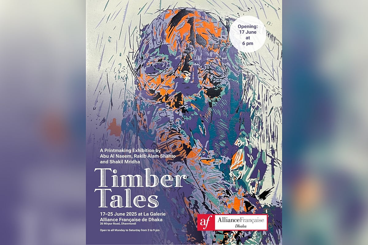 টিম্বার টেলস শিরোনামের প্রদর্শনীর পোস্টার