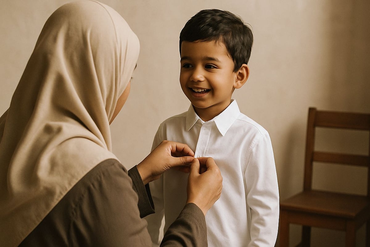 নতুন কাপড় পরার মুহূর্ত মনে আনন্দ বয়ে আনে