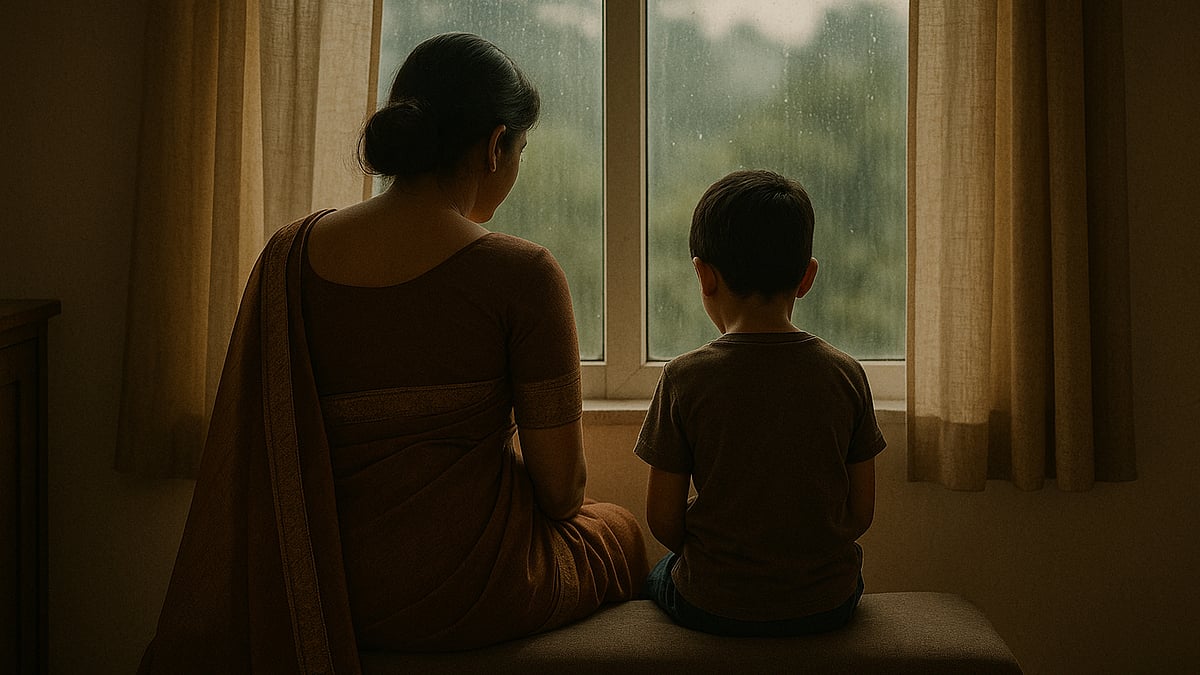 একমাত্র ছেলে নীলাভের (ছদ্মনাম) বয়স যখন আট মাস, তখন স্বামীকে হারান আফসানা খাতুন (ছদ্মনাম)