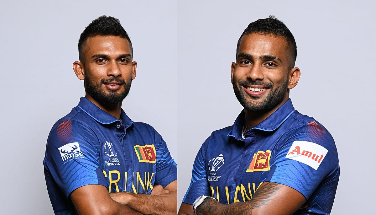 দাসুন শানাকা (বাঁয়ে) ও চামিকা করুনারত্নে