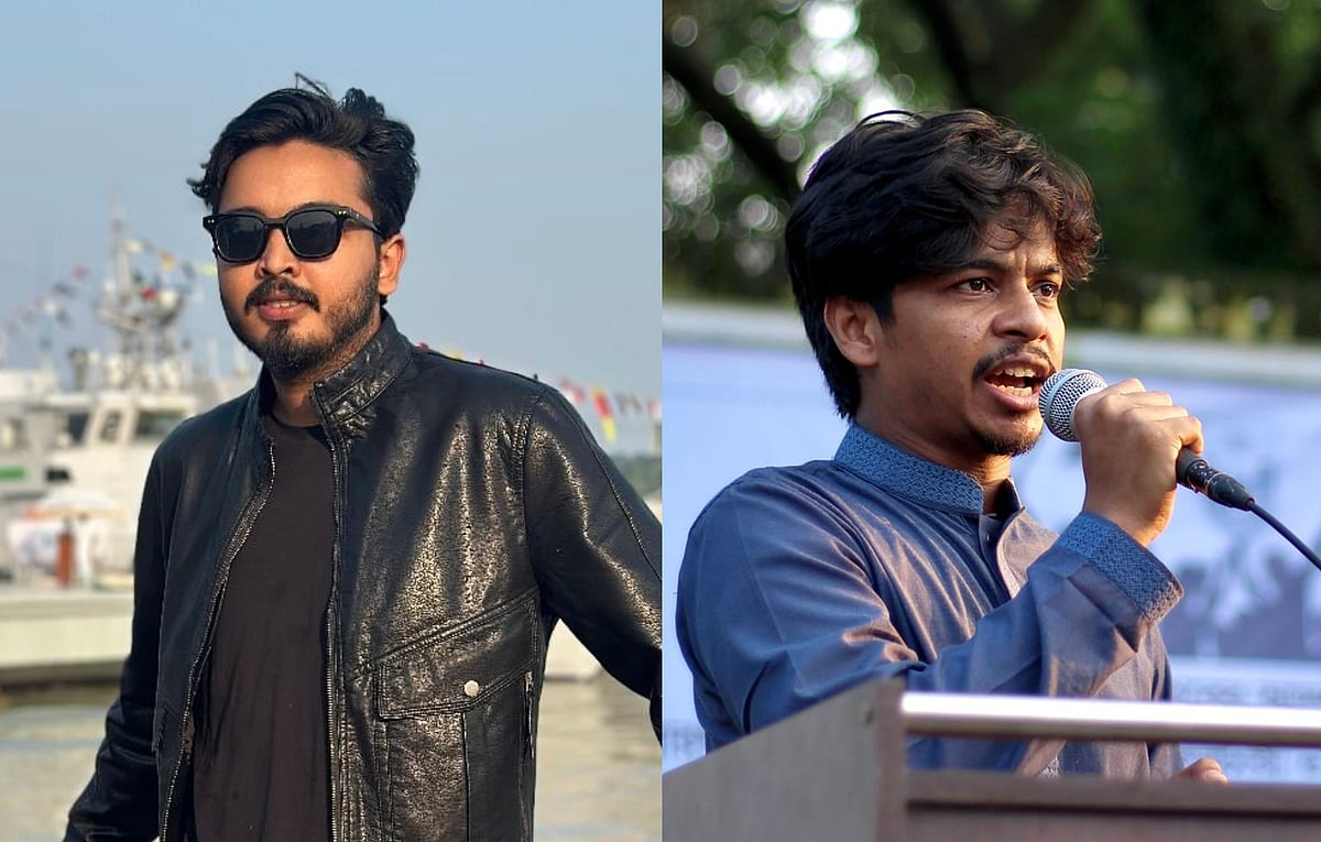 মহানগর কমিটির সদস্যসচিব জহুরুল ইসলাম ওরফে তানভীর (বাঁয়ে) ও মুখ্য সংগঠক সাজ্জাদুল ইসলাম ওরফে আজাদ