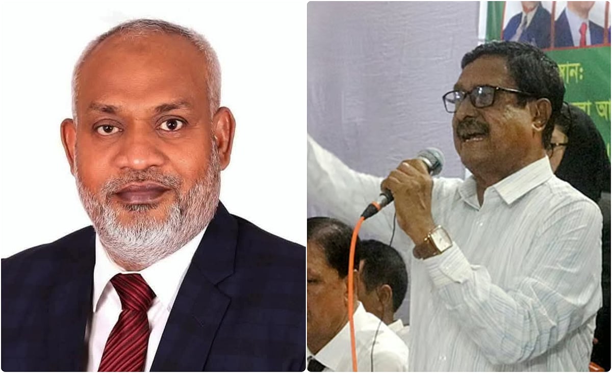 বিএনপি নেতা হাজী ইসরাইল মিঞা (বাঁয়ে) ও ফজলুর রহমান