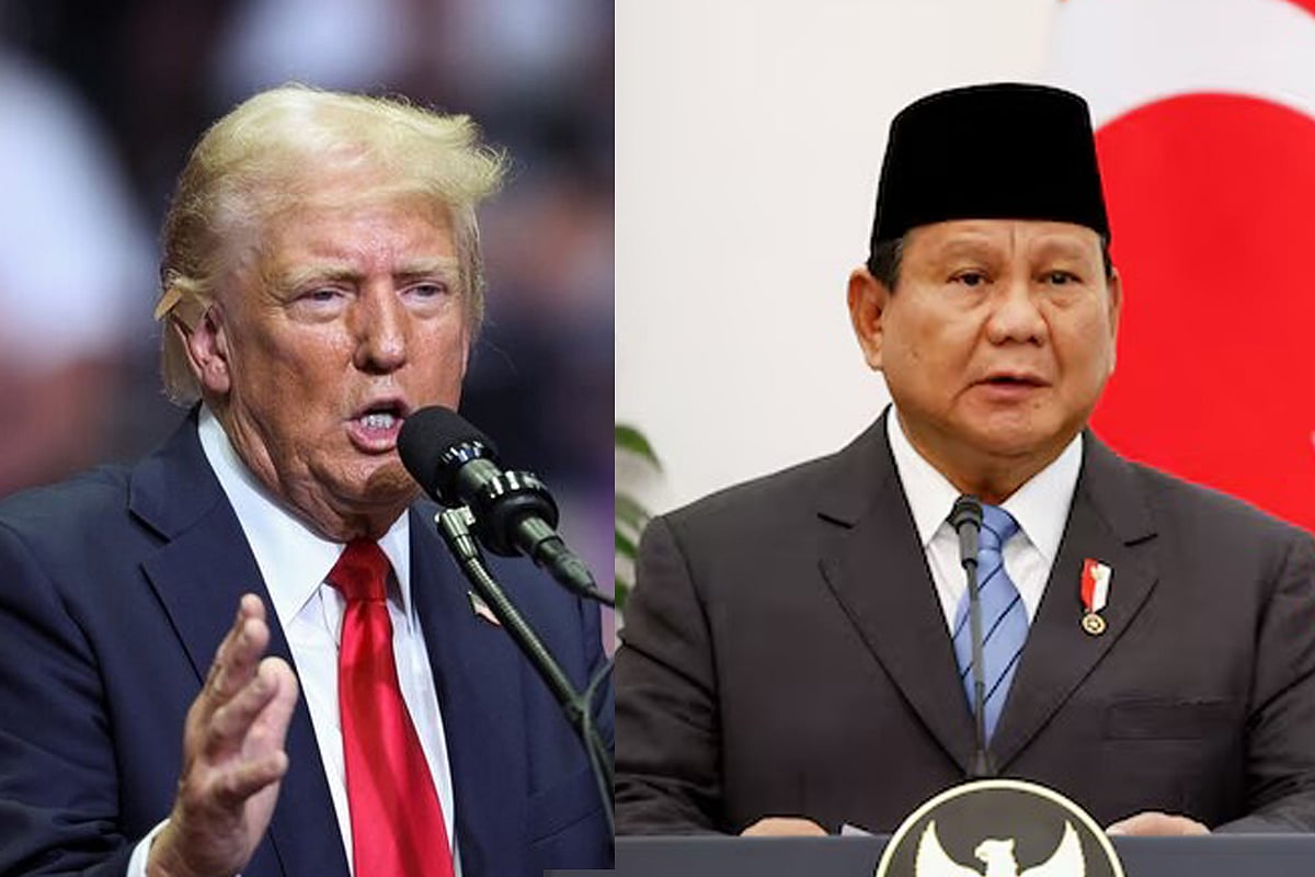 যুক্তরাষ্ট্রের প্রেসিডেন্ট ডোনাল্ড ট্রাম্প ও ইন্দোনেশিয়ার প্রেসিডেন্ট প্রাবোও সুবিয়ান্তো