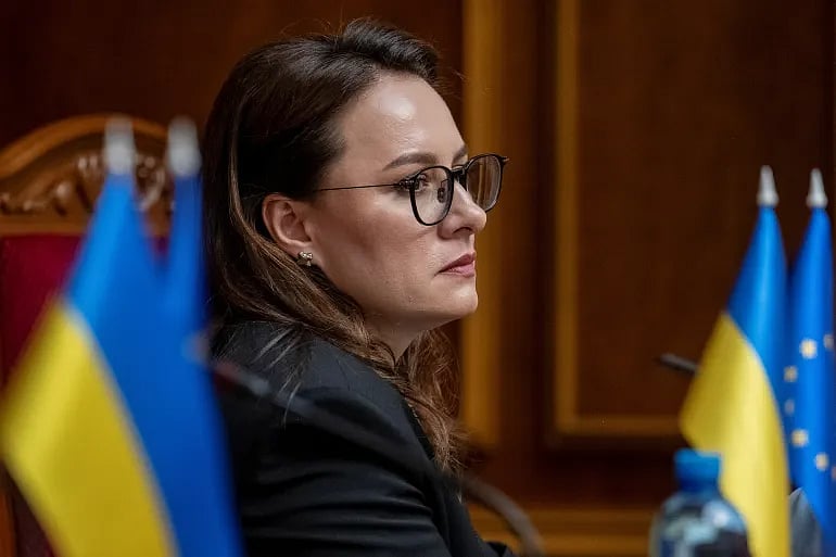 পার্লামেন্টের এক অধিবেশনে নতুন প্রধানমন্ত্রী ইউলিয়া সিভিরিদেঙ্কো। কিয়েভ, ইউক্রেন, ১৭ জুলাই ২০২৫