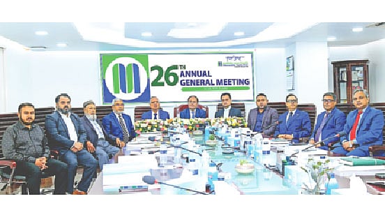 মার্কেন্টাইল ব্যাংকের চেয়ারম্যান মো. আনোয়ারুল হকের সভাপতিত্বে গতকাল ব্যাংকের ২৬তম এজিএম প্রধান কার্যালয়ে ভার্চ্যুয়াল প্ল্যাটফর্মে অনুষ্ঠিত হয়