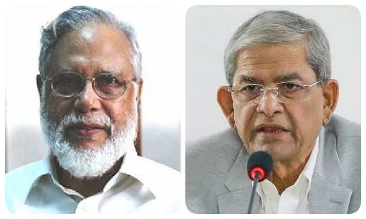 সাবেক প্রধান বিচারপতি এবিএম খায়রুল হক ও বিএনপি মহাসচিব মির্জা ফখরুল ইসলাম আলমগীর