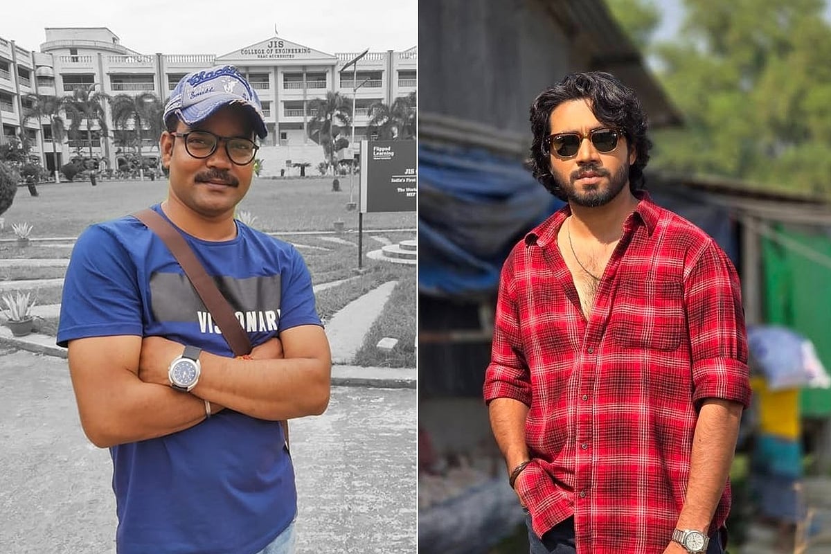 ছবিটির নির্মাতা এম এন রাজ ও অভিনেতা খায়রুল বাসার