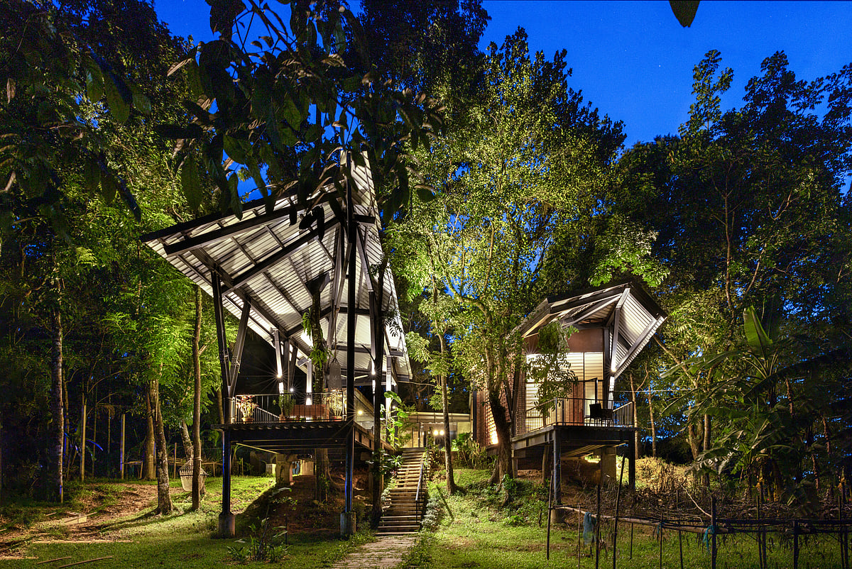 প্রকৃতির মধ্যে যেন ভাসমান স্থাপনা