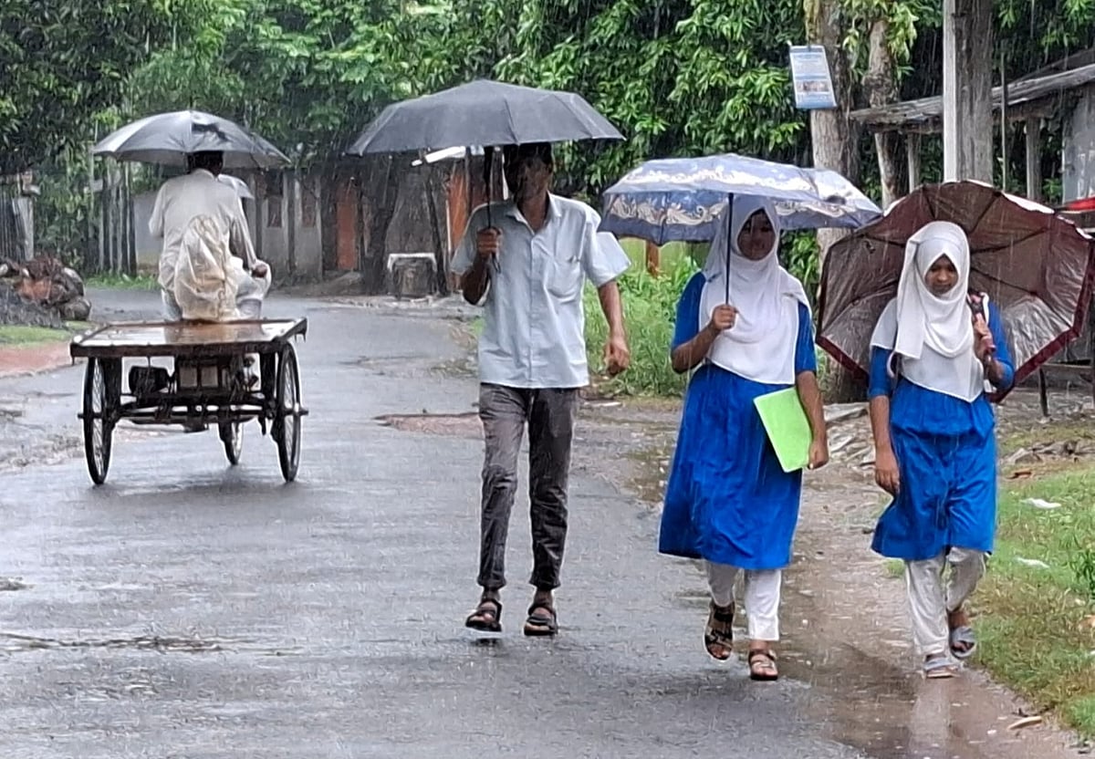 এবার আষাঢ়ে বৃষ্টির ভিন্ন রূপ দেখেছেন রাজশাহীর মানুষ। প্রতিদিন বৃষ্টির কারণে ছাতা ছাড়া বের হওয়াই যায়নি। গত ৯ জুলাই রাজশাহীর চারঘাট উপজেলার ডাকরা গ্রামে
