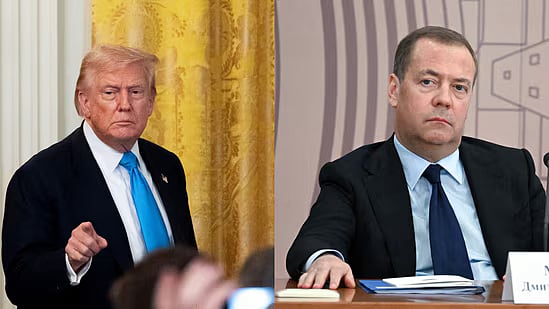 যুক্তরাষ্ট্রের প্রেসিডেন্ট ডোনাল্ড ট্রাম্প ও রাশিয়ার সাবেক প্রেসিডেন্ট দিমিত্রি মেদভেদেভ