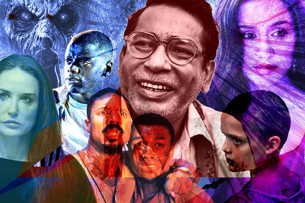 গত কয়েক বছরে মুক্তি পাওয়া আলোচিত হরর সিনেমা ও সিরিজের দৃশ্য। কোলাজ